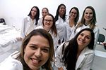 Ações de Estética e Cosmética realizada por alunos do UNIESI no Dia da Mulher